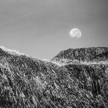Load image into Gallery viewer, Stewart Nimmo, Nimmo Photography, Limited Edition, Photography, Fine Art, Print, New Zealand, NZ, Landscape, Scenery, Black and White, BW, Moon, Milford Track, NZ Great Walk, Great Walk, Fiordland,