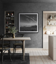 Load image into Gallery viewer, Framed Poplars fine art print displayed in a contemporary dining room.