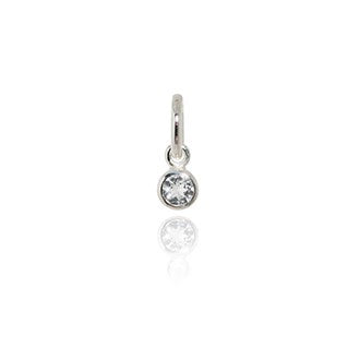 April (White Topaz) - Pendant Birthstone Charm