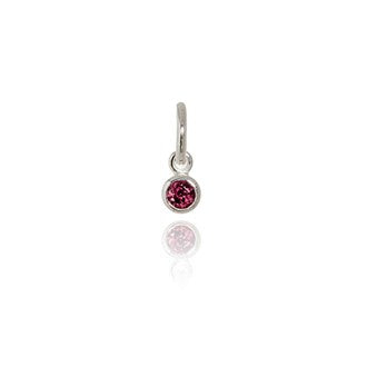 July (Rhodolite) - Pendant Birthstone Charm