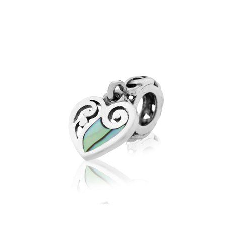 Pāua Heart - Pendant Charm