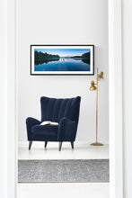 Load image into Gallery viewer, Lake Mapourika fine art print Framed by Stewart Nimmo displayed as framed wall art