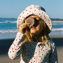 Load image into Gallery viewer, Child wearing splash swim sunhat by nature baby in joiette print