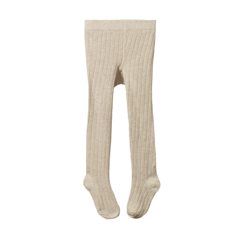 Organic Cotton Tights - Oatmeal Marl