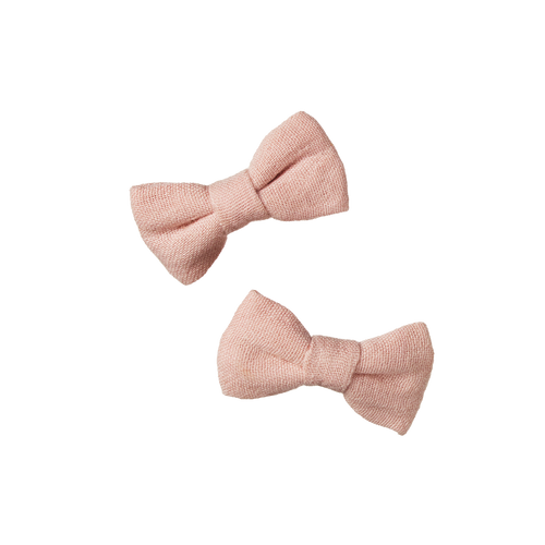 Bow Hair Clips 2 Pack - Rose Dust