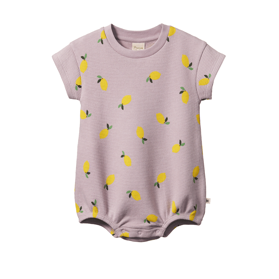 Juno Romper Waffle - Lilac Lemon