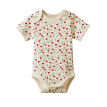 Load image into Gallery viewer, short sleeve nature baby bodysuit in joiette print