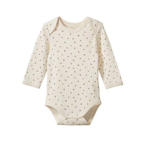 Long Sleeve Bodysuit Pointelle - Aster Floral