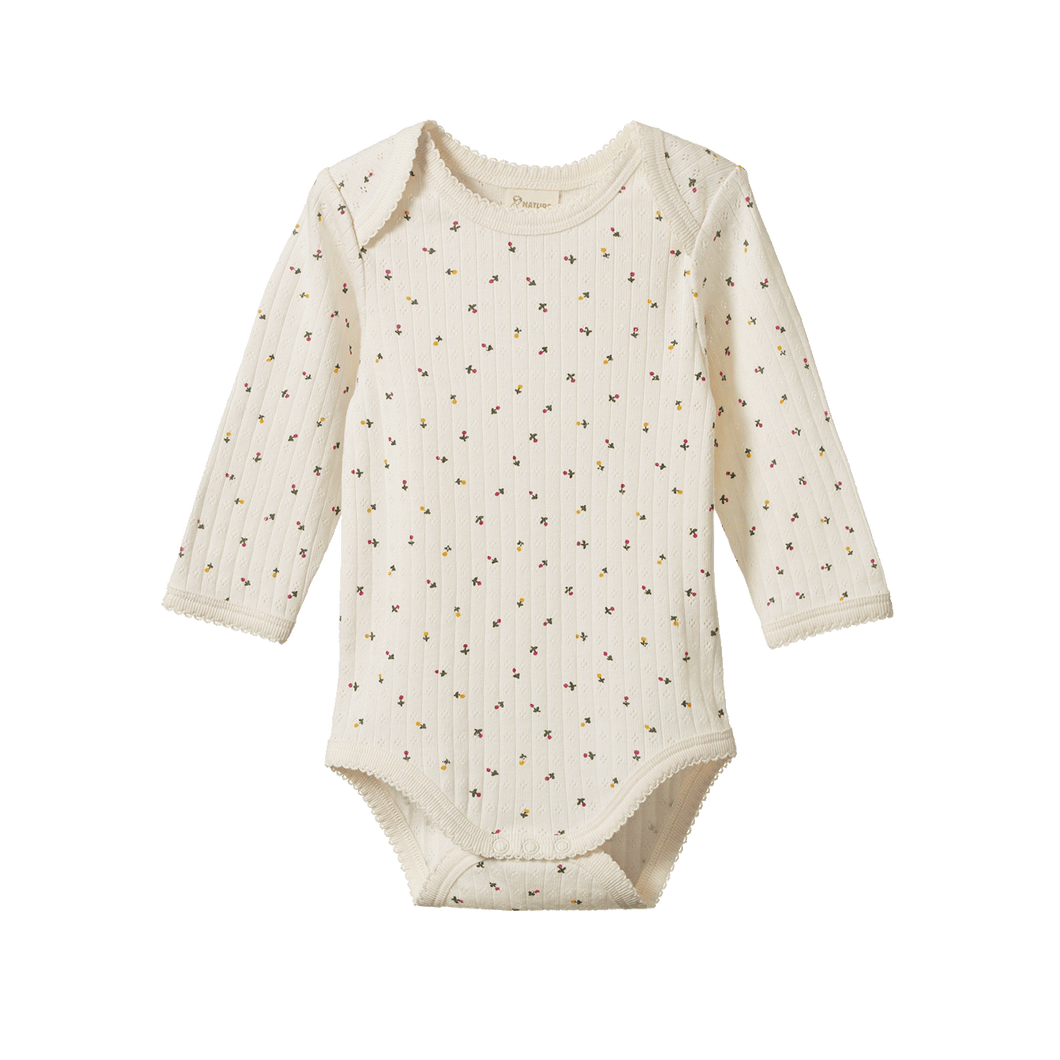 Long Sleeve Bodysuit Pointelle - Aster Floral