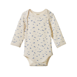 Nature Baby, Daisy Print, Bodysuit, NZ, New Zealand, GOTS certified Cotton,
