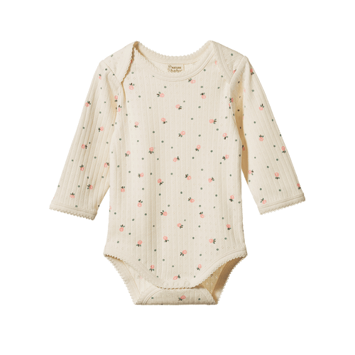 Long Sleeve Bodysuit Pointelle - Posey Blossom