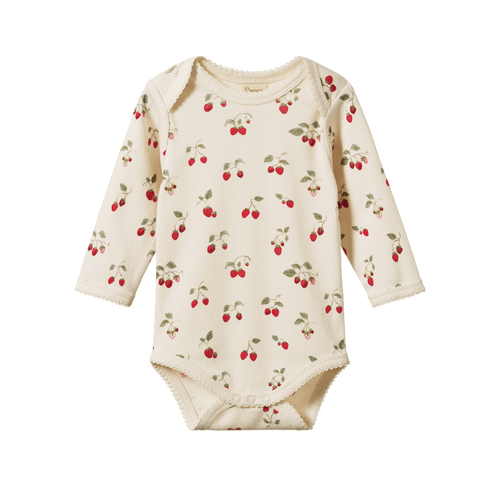 Long Sleeve Bodysuit - Strawberry Blush