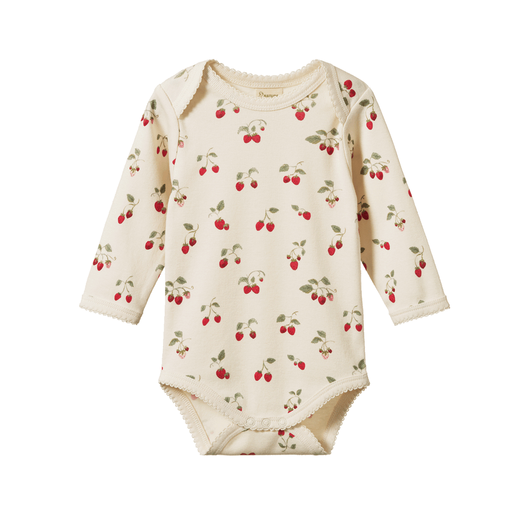 Long Sleeve Bodysuit - Strawberry Blush