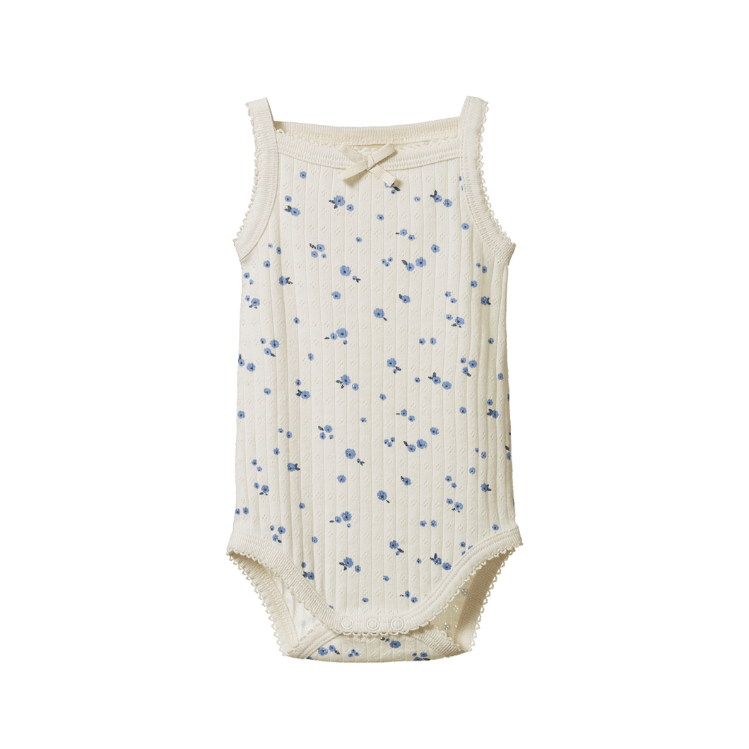 Camisole Bodysuit Pointelle - Daisy Print