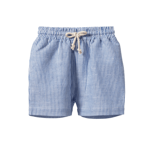 James Shorts - Linen - Blue Stripe