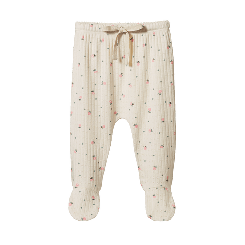 Pointelle Footed Rompers - Posey Blossom