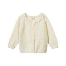 Load image into Gallery viewer, Nature Baby, Piper Cardigan, Pointelle, Rosebud, NZ, New Zealand, GOTS certified Cotton,  Cardigan,