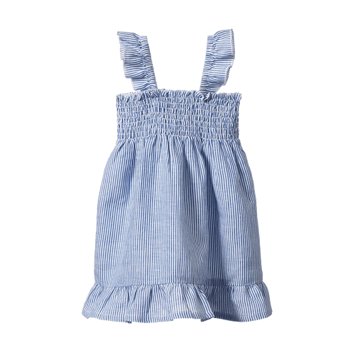 Gala Dress Linen - Blue Stripe