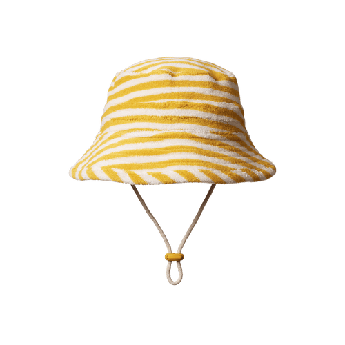 Bucket Sunhat Terry - Golden Sea Stripe