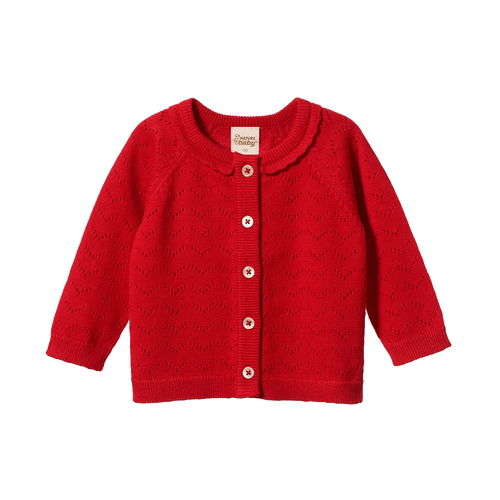 Piper Cardigan - Raspberry Red
