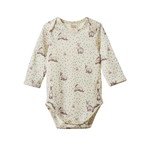 Merino Long Sleeve Bodysuit - Rabbity