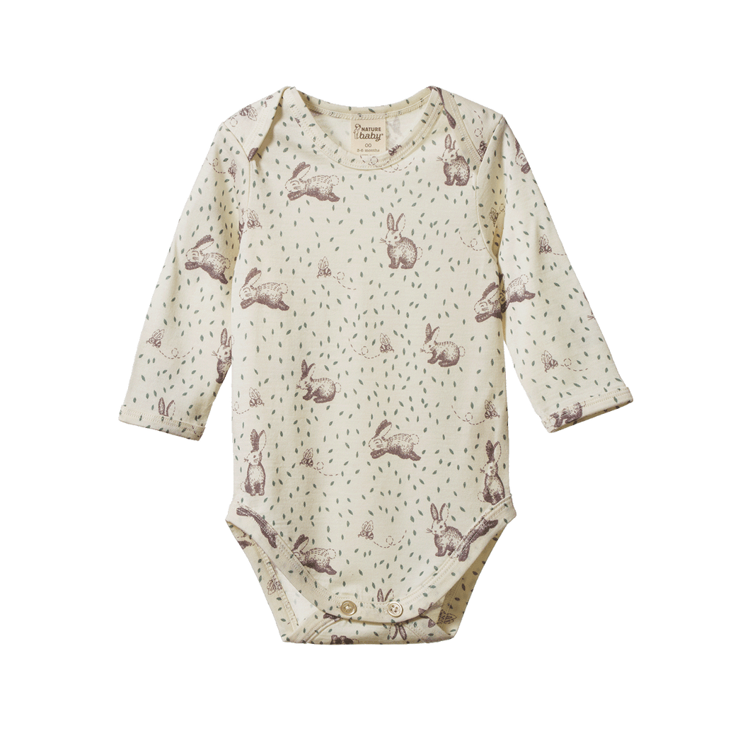 Merino Long Sleeve Bodysuit - Rabbity