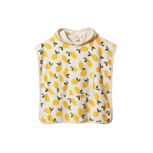 Organic Cotton Poncho Towel - Lemon