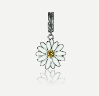 White Daisy (Cherished) - Pendant Charm