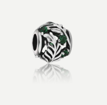 Silver Fern CZ (Treasured) - Charm