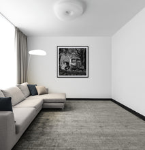 Load image into Gallery viewer, Framed Old Bedford black and white fine art print  by Stewart Nimmo displayed in a neutral living room