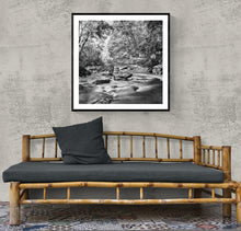 Load image into Gallery viewer, Large Clinton River limited edition print displayed above a piano in a contemporary interior.