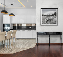 Load image into Gallery viewer, Cold Comfort limited edition black and white landscape print at Lake Pearson by Stewart Nimmo