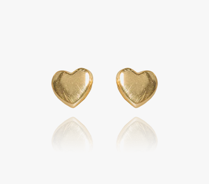 Mini Heart Studs - (Gold)