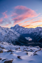 Load image into Gallery viewer, Aoraki Mount Cook landscape photography from Mueller Hut, Southern Alps New Zealand photographed by Stewart Nimmo