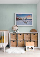 Load image into Gallery viewer, Framed Mueller Hut Aoraki Mount Cook photography print displayed in a modern interior with a white frame