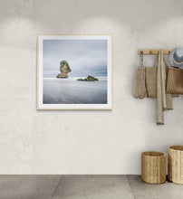 Load image into Gallery viewer, Two Rocks Punakaiki fine art landscape print displayed in a modern interior