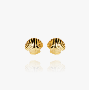 Mini Scallop Studs (Gold) - Evolve