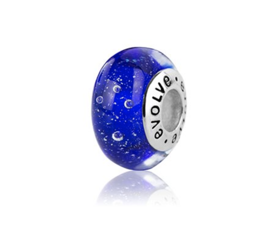 New Zealand Charm, Evolve, Murano Glass, Sterling Silver, Designed in NZ, Local, Southern Cross, New Zealand Sky, NZ,