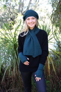 Lightweight beanie in a textured knit with a relaxed crown. Lothlorian. Made in New Zealand. Possum Merino