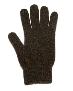 Single thickness glove with elasticated rib cuff. Possum Merino, Made in New Zealand, Lothlorian