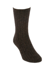 Load image into Gallery viewer, Ribbed mid-calf length sock. Possum Merino, Lothlorian, Made in New Zealand