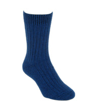 Load image into Gallery viewer, Ribbed mid-calf length sock. Possum Merino, Lothlorian, Made in New Zealand