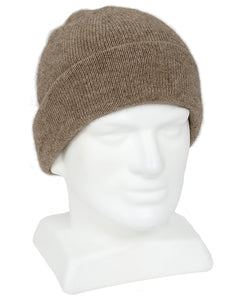 Double thickness Possum Merino beanie with turnback. Lothlorian. Made in New Zealand