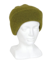 Load image into Gallery viewer, Double thickness Possum Merino beanie with turnback. Lothlorian. Made in New Zealand