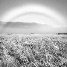 Load image into Gallery viewer, Stewart Nimmo, Nimmo Photography, Limited Edition, Photography, Fine Art, Print, New Zealand, NZ, Landscape, Scenery, Black and White, BW, Fog Bow, Bealey, Canterbury, halo,