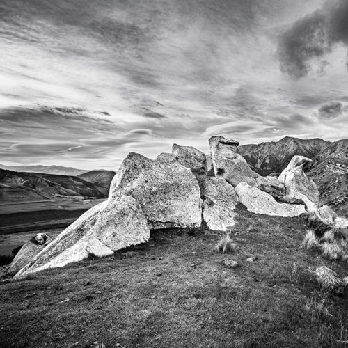 Stewart Nimmo, Nimmo Photography, Limited Edition, Photography, Fine Art, Print, New Zealand, NZ, Landscape, Scenery, Black and White, BW, castle hill, rocks, canterbury,