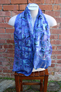 Lomah Felt Blue scarf
