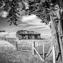 Load image into Gallery viewer, Stewart Nimmo, Nimmo Photography, Limited Edition, Photography, Fine Art, Print, New Zealand, NZ, Landscape, Scenery, Black and White, BW, House, Little Akaloa, Canterbury, Banks Peninsula,