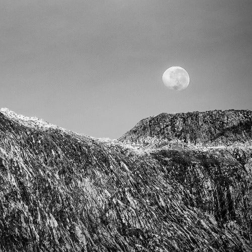 Stewart Nimmo, Nimmo Photography, Limited Edition, Photography, Fine Art, Print, New Zealand, NZ, Landscape, Scenery, Black and White, BW, Moon, Milford Track, NZ Great Walk, Great Walk, Fiordland,