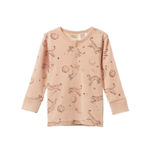 Load image into Gallery viewer, Nature Baby, New Zealand, Sustainable, Organic Cotton, Baby Clothing, Kids Clothing, Dream Tigers, Rose Dust, Long Sleeve Pyjamas,